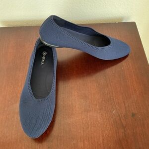 Vivaia Navy Blue TAMIA Knit Ballet Flats